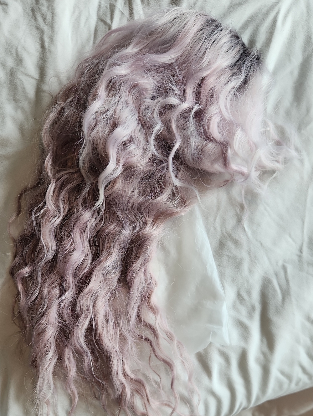Purple Wig With Black Roots